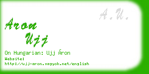 aron ujj business card